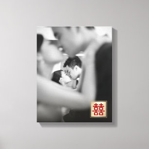 Lienzo de fotos de Boda chino de doble felicidad d