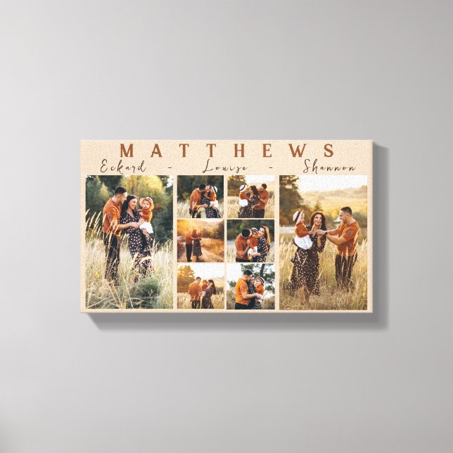 Lienzo de fotos de gran colección familiar (Anverso)