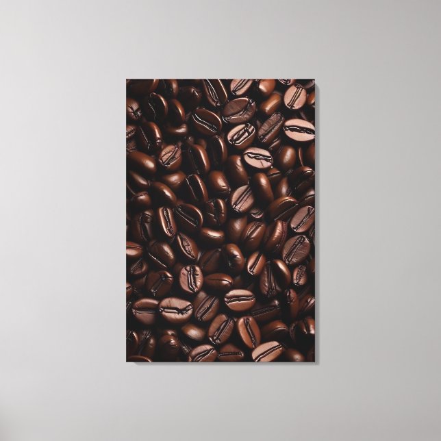 Lienzo de Granos de Café Impreso (Anverso)