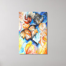 Lienzo de hojas de otoño - Pintura