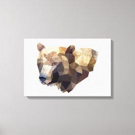 Lienzo de Ilustracion de oso geométrico
