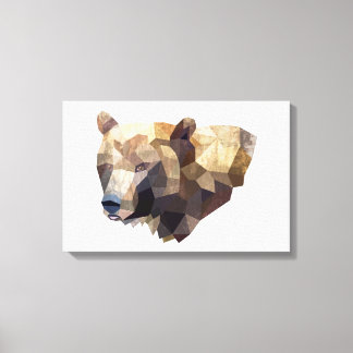Lienzo de Ilustracion de oso geométrico