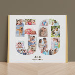Lienzo De Imitación 50.º Collage de fotos de cumpleaños 50 Neutral<br><div class="desc">Crea tu propio regalo fotográfico personalizado para un cumpleaños número 50. Este claro collage de fotos está en la forma del número 50 sobre un fondo blanco con arena beige neutra / bordes amarillos mudos y una tipografía moderna de bronce. El collage puede contener 16 fotos y la plantilla está...</div>