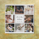 Lienzo De Imitación 8 Collage de fotos de Boda con elegancia<br><div class="desc">Personalice con sus ocho fotos,  nombre y fecha especial boda favoritos para crear un collage de fotos,  memoria y regalo único. Diseñado por Thisisnotme©</div>