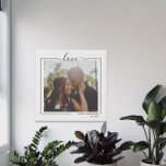 Lienzo De Imitación Amar la tipografía personalizada de fotos y textos<br><div class="desc">Con el tema del amor Fotografía personalizada y arte en la pared de la tipografía de texto - Faux Wrapped Canvas Print de Ricaso - agrega tu propia fotografía y texto a este gran lienzo falso</div>