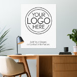 Lienzo De Imitación Añadir el logotipo corporativo moderno Minimalista<br><div class="desc">Perfecto para un fiesta de oficina o para una presentación, estos carteles de logotipo son de diseño sencillo. Puede cambiar el color de fondo para que coincida con el color que coordina con el logotipo de su empresa. Las líneas adicionales de tipo se pueden usar para información de contacto de...</div>