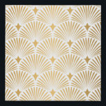 Lienzo De Imitación Art Deco: Elegancia Oro-Blanco.<br><div class="desc">Patrón Art Decó. El blanco y el oro son impecables. Cajas metálicas o balanzas adorno de encaje. Diseño geométrico minimalista. Líneas antiguas. Motivos de los años 20-30. Decoración de bodas vintage de lujo Roaring Art de los años 20: conchas metálicas y decoración geométrica. Art Deco Elegancia: conchas metálicas y líneas...</div>