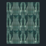 Lienzo De Imitación Art Deco, Green, black, Pattern, art nouveau, vint<br><div class="desc">Art Deco,  Green,  black,  Pattern,  art nouveau,  vintage,  moda,  elegante,  retro,  trending,  moderno, </div>