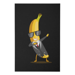 Lienzo De Imitación Banana de Guay con traje - Fruta de baile divertid