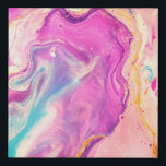 Lienzo De Imitación Bella Artes De Swirl Pintado Pintado Abstracto Mod<br><div class="desc">Bonito de arte abstracto rosa contemporáneo,  girando con colores rosa claro,  dorado y azul. Perfecto para un pop de color en cualquier hogar.</div>
