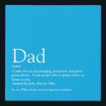 Lienzo De Imitación Best Dad Daddy Father Ever Definition Sky Blue<br><div class="desc">Personalise for your special dad, daddy, papa or father to create a unique gift for Father's day, birthdays, Christmas or any day you want to show how much he means to you. A perfect way to show him how amazing he is every day. You can even customise the background to...</div>