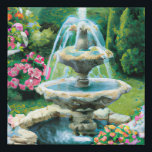 Lienzo De Imitación Bonito gráfico de fuente<br><div class="desc">En los jardines clásicos, las fuentes se utilizaban a menudo como elemento decorativo para realzar la belleza y la elegancia del paisaje. Estas fuentes no sólo eran funcionales, sino también obras de arte que combinaban los elementos del agua, la escultura y la arquitectura. Estaban concebidas para ser centros de coordinación...</div>
