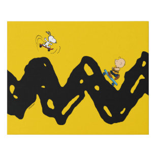 Lienzo De Imitación Cacahuetes   Embarcadero de Snoopy y Charlie Brown