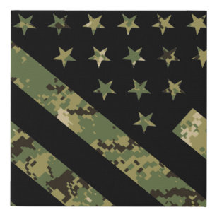 Lienzo De Imitación Camuflaje digital militar Bandera estadounidense