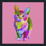 LIENZO DE IMITACIÓN CANVAS ENVUELTAS DE ART POP<br><div class="desc">KITTEN,  UN GATO DE ARTE POP,  ENVUELÓ CANVAS.</div>