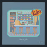 Lienzo De Imitación Chicas Gilmore | Gráfico de Luke's Diner<br><div class="desc">Entre en el corazón de Stars Hollow con este encantador ilustracion de Luke's Diner. Desde las clásicas taburetes hasta el colorido menú de pizarra,  este diseño refleja cada detalle del querido local.</div>