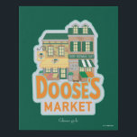 Lienzo De Imitación Chicas Gilmore | Mercado de Doose<br><div class="desc">Dé un paseo por el sendero de la memoria con este divertido y colorido ilustracion del Doose's Market, el supermercado local donde se desarrollan muchas payasadas de Stars Hollow. Con su pintoresco exterior con sus vibrantes frutas, verduras y el emblemático cartel de la tienda, este diseño es perfecto para los...</div>