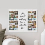 Lienzo De Imitación Cita personalizada de 32 Personalizados de Collage<br><div class="desc">Crea tu propio arte de pared de lienzo de cita personalizado. Incluye 32 de tus fotos favoritas y texto personalizado en tipografía moderna de caligrafía.</div>