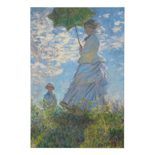 Lienzo De Imitación Claude Monet - El paseo, mujer con sombrilla