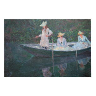 Lienzo De Imitación Claude Monet - En el barco Norvegienne en Giverny