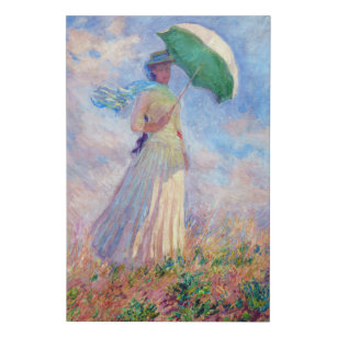 Lienzo De Imitación Claude Monet - Mujer con Parasol a la derecha