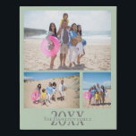 Lienzo De Imitación Collage de fotos de foto y texto personalizado de<br><div class="desc">Haz un dibujo de pared personalizado de foto-keepsake - imagen falsa de tela envuelta de Ricaso - agrega tus propias tres fotos y texto - foto collage keepsake regalos</div>