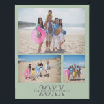 Lienzo De Imitación Collage de fotos de foto y texto personalizado de<br><div class="desc">Haz un dibujo de pared personalizado de foto-keepsake - imagen falsa de tela envuelta de Ricaso - agrega tus propias tres fotos y texto - foto collage keepsake regalos</div>