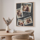 Lienzo De Imitación Collage de fotos de la familia de guiones modernos<br><div class="desc">Moderna Familia De Guiones 4 Collages de fotos Impresión De Tela Faux. Haga clic en el botón Editar/personalizar para personalizar este diseño con sus fotos y preferencias de color.</div>