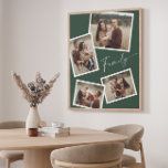 Lienzo De Imitación Collage de fotos de la familia de guiones modernos<br><div class="desc">Moderna Familia De Guiones 4 Collages de fotos Impresión De Tela Faux. Haga clic en el botón Editar/personalizar para personalizar este diseño con sus fotos y preferencias de color.</div>