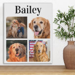 Lienzo De Imitación Collage de fotos de Mascota moderno 4 personaliza<br><div class="desc">Celebra a tu mejor amigo con una imagen de mascota personalizado de fotos grabada en lienzo. Ya sea que tengas un cachorro nuevo, o para conmemorar todos los momentos especiales a través de cada año, cada mascota merece un lienzo fotográfico mascota personalizado! Nuestro lienzo de fotos para perros tiene 9...</div>
