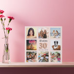 Lienzo De Imitación collage de fotos de personalizados rosados de rosa<br><div class="desc">Un regalo único para un 30 cumpleaños, celebrando su vida con un collage de 8 fotos, fotos propias. Personalice y agregue su nombre y una fecha. Oro rosa de moda, fondo rosa rubor. El nombre está escrito con un guión moderno de estilo con letras a mano, número 30 con un...</div>