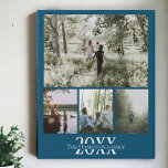 Lienzo De Imitación Collage de fotos de texto y foto personalizado<br><div class="desc">Haz un dibujo de pared personalizado de foto-keepsake - imagen falsa de tela envuelta de Ricaso - agrega tus propias fotos y texto - regalos de keepsake de collage de fotos</div>