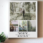 Lienzo De Imitación Collage de fotos de texto y foto personalizado<br><div class="desc">Haz un dibujo de pared personalizado de foto-keepsake - imagen falsa de tela envuelta de Ricaso - agrega tus propias fotos y texto - regalos de keepsake de collage de fotos</div>