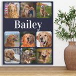 Lienzo De Imitación Collage de fotos Dog Lover - Azul marino personali<br><div class="desc">Celebra a tu mejor amigo con una imagen de mascota personalizado de fotos grabada en lienzo. Ya sea que tengas un cachorro nuevo, o para conmemorar todos los momentos especiales a través de cada año, cada mascota merece un lienzo fotográfico mascota personalizado! Nuestro lienzo de fotos para perros tiene 9...</div>