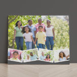 Lienzo De Imitación Collage de fotos familiar w. Zigzag Photo Strip -<br><div class="desc">Personalice este elegante lienzo falso con sus fotos familiares favoritas. La plantilla está preparada para que pueda añadir hasta 5 fotos. La foto principal será usada como fondo y las 4 fotos restantes serán distribuidas en una tira de fotos en zigzag a lo largo de la parte inferior. Este diseño...</div>