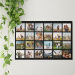 Lienzo De Imitación Collage de fotos moderno<br><div class="desc">Crea tu propio collage de fotos personalizado con imágenes de tela falsa con 24 de tus fotos favoritas.</div>