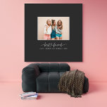 Lienzo De Imitación Corazón de la escritura linda foto moderna mejores<br><div class="desc">Corazón de la escritura lindo moderno fotos mejores amigos</div>