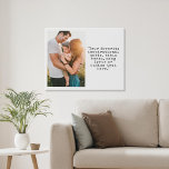 Lienzo De Imitación Crea tu propia foto y cita personalizada<br><div class="desc">Crea tu propio arte de pared de lienzo de cita personalizado. Incluye una de tus fotos y texto personalizado en la tipografía de máquina de escribir minimalista.</div>