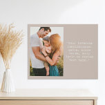 Lienzo De Imitación Crea tu propia foto y cita personalizada<br><div class="desc">Crea tu propio arte de pared de lienzo de cita personalizado. Incluye una de tus fotos y texto personalizado en la tipografía de máquina de escribir minimalista.</div>