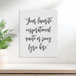 Lienzo De Imitación Crear su propia caligrafía de cotización<br><div class="desc">Crea tu propia impresión de lienzo falsa de presupuesto personalizado. Presenta una elegante tipografía caligráfica minimalista.</div>