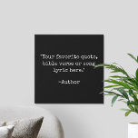 Lienzo De Imitación Crear su propia cita de Personalizado de máquina d<br><div class="desc">Crea tu propia impresión de lienzo falsa de presupuesto personalizado. Presenta una tipografía minimalista de máquina de escribir de época.</div>