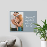 Lienzo De Imitación Crear su propia cita fotográfica personalizada<br><div class="desc">Crea tu propio arte de pared de lienzo de cita personalizado. Incluye una de tus fotos y texto personalizado en la tipografía moderna de caligrafía.</div>