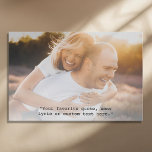 Lienzo De Imitación Crear su propia cita fotográfica personalizada<br><div class="desc">Crea tu propio personalizado cita arte de pared de lienzo con una de tus fotos favoritas. Presenta una tipografía de máquina de escribir minimalista.</div>
