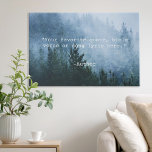 Lienzo De Imitación Crear su propia cotización<br><div class="desc">Crea tu propio arte de pared de tela de personalizado,  con tipografía de máquina de escribir minimalista y un paisaje natural de bosque nublado.</div>