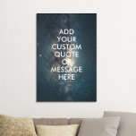 Lienzo De Imitación Crear su propia cotización<br><div class="desc">Crea tu propio arte de pared de lienzos de citación personalizado. Personaliza esta impresión poster con tipografía minimalista moderna y fondo de estrellas del cielo nocturno.</div>