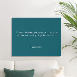 Lienzo De Imitación Crear su propia cotización<br><div class="desc">Crea tu propio arte de pared de lienzo de cita personalizado. Presenta tipografía de máquina de escribir minimalista.</div>