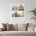 Lienzo De Imitación Crear su propia foto y presupuesto personalizada 3<br><div class="desc">Crea tu propio arte de pared de lienzo de cita personalizado. Incluye tres de tus fotos y texto personalizado en tipografía de máquina de escribir minimalista.</div>