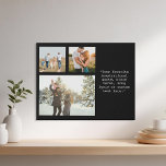 Lienzo De Imitación Crear su propia foto y presupuesto personalizada 3<br><div class="desc">Crea tu propio arte de pared de lienzo de cita personalizado. Incluye tres de tus fotos y texto personalizado en tipografía de máquina de escribir minimalista.</div>