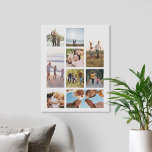 Lienzo De Imitación Crear su propio Collage de fotos 9 personalizado<br><div class="desc">Crea tu propio collage de fotos personalizado con una impresión de tela falsa con 9 de tus fotos favoritas.</div>
