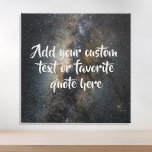 Lienzo De Imitación Crear su propio espacio de cotización Personalizad<br><div class="desc">Crea tu propio arte de pared de lienzo de comillas personalizados. Personaliza esta impresión de lienzo con una caligrafía de escritura elegante. Presenta un minimalista diseño de tipografía manuscrita y fondo de estrellas del cielo nocturno.</div>